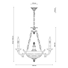 Подвесная люстра Lucia Tucci Firenze 1781.8.2 Antique Gold 2