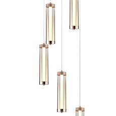 Подвесная светодиодная люстра Indigo Rilucente 11061/5P Gold V000151L 2