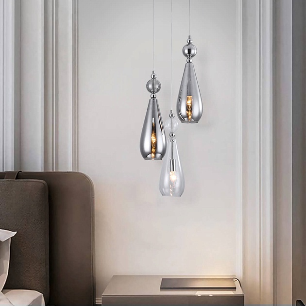 Подвесной светильник Eurosvet 50202/3 хром изображение 7 Подвесной светильник Eurosvet 50202/3 хром Фото № 7