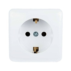 Розетка с зазем. Lezard Viola белая 751-0200-122