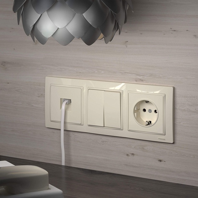 Телефонная розетка Werkel RJ11 слоновая кость W1182003 4690389155888 Фото № 5