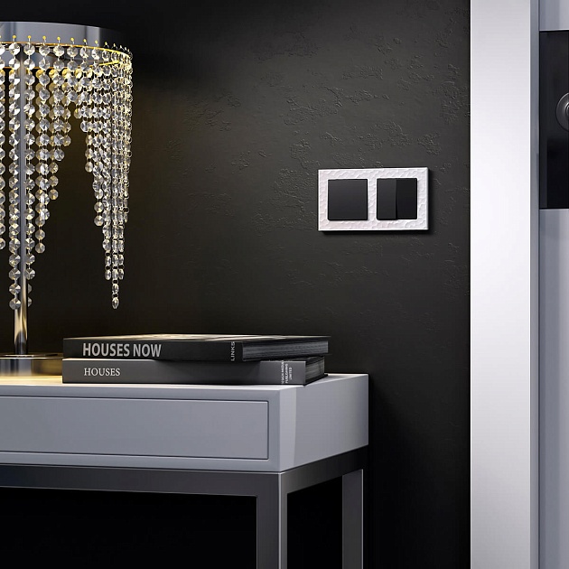 Выключатель Werkel двухклавишный проходной черный матовый W1122008 4690389156724 изображение 5 Выключатель Werkel двухклавишный проходной черный матовый W1122008 4690389156724 Фото № 5