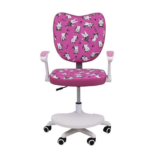 Детское кресло AksHome Catty фуксия с котятами, ткань 84764 Фото № 10
