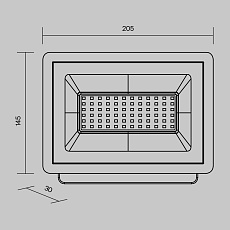Прожектор светодиодный Maytoni Flood 50W 4000K FL001-L50B4K 1