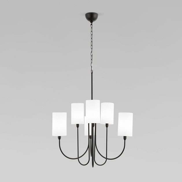 Подвесная люстра Eurosvet Abbey 60164/6 черный Smart изображение 1 Подвесная люстра Eurosvet Abbey 60164/6 черный Smart Фото № 1