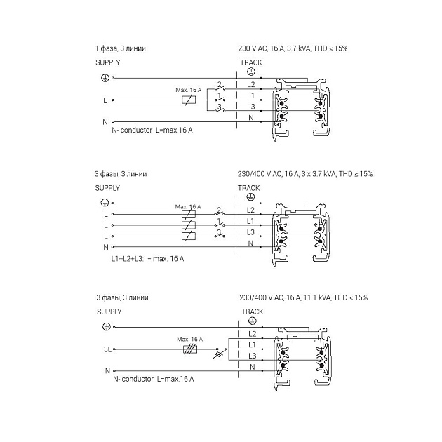 Шинопровод трехфазный Nowodvorski Ctls Track 8716 Фото № 4