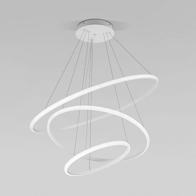 Подвесной светодиодный светильник Eurosvet Collars 90264/3 белый изображение 11 Подвесной светодиодный светильник Eurosvet Collars 90264/3 белый Фото № 11