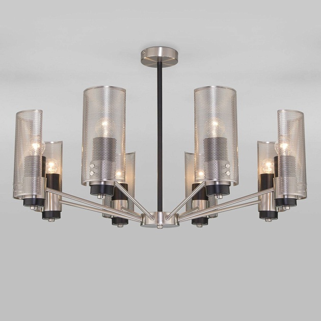 Потолочная люстра Eurosvet Grino 70139/8 никель изображение 1 Потолочная люстра Eurosvet Grino 70139/8 никель Фото № 1