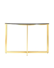 Консоль Stool Group АЛЬБА 115х30 стекло черное сталь золото ECST-095-SR-TG 5