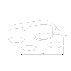 Потолочная люстра TK Lighting 3401 Space Black 1