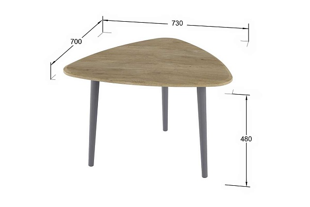 Журнальный стол Мебелик Квинс 000575 изображение 3 Журнальный стол Мебелик Квинс 000575 Фото № 3