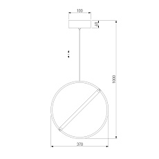 Подвесной светодиодный светильник Eurosvet Element 90281/1 бронза 1
