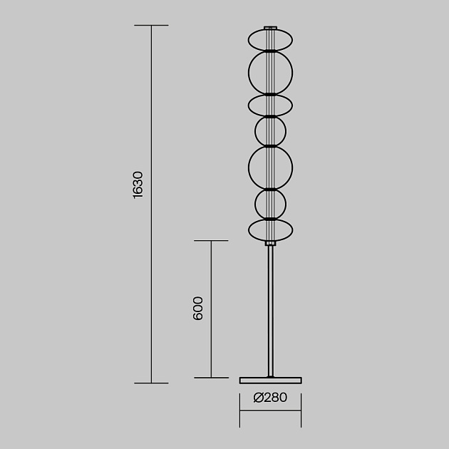 Торшер Maytoni MOD307FL-L40BS3K Фото № 3