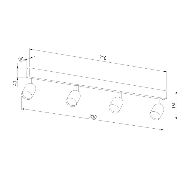 Спот TK Lighting 6270 Top Black White Фото № 2