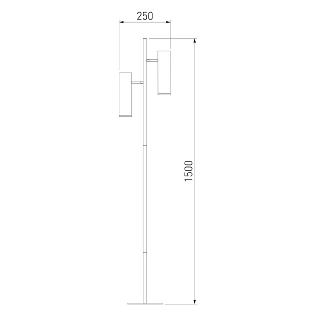 Торшер Eurosvet Barre 01087/2 черный Фото № 2
