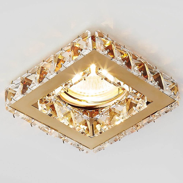 Встраиваемый светильник Ambrella light Crystal K110 CL/G изображение 2 Встраиваемый светильник Ambrella light Crystal K110 CL/G Фото № 2