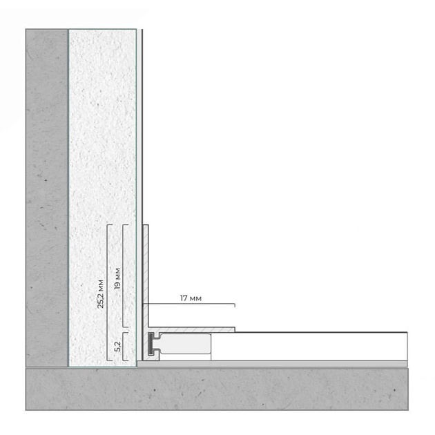 Теневой плинтус FerGipps черный ЛП 20 УТ000002543 Фото № 3