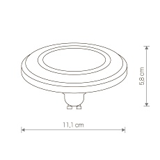 Лампа светодиодная GU10 9W 4000K прозрачная 9214 1