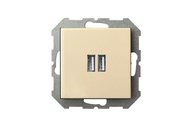 Розетка 2xUSB Liregus Epsilon бежевый 28-0712 изображение 5 Розетка 2xUSB Liregus Epsilon бежевый 28-0712 Фото № 5
