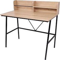 Письменный стол AksHome Coral светлый дуб, лдсп, цвет опоры черный 80043 3