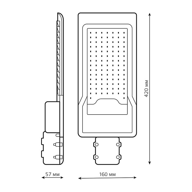 Уличный светодиодный консольный светильник Gauss Avenue 629534100 Фото № 7