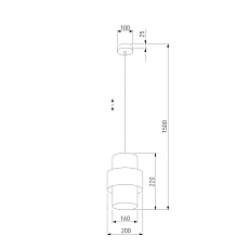 Подвесной светильник TK Lighting 5094 Calisto White 1