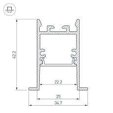 Профиль Arlight SL-Comfort-3542-F-2000 Anod 031764 1
