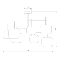 Потолочная люстра Eurosvet Jar 70128/7 хром 2