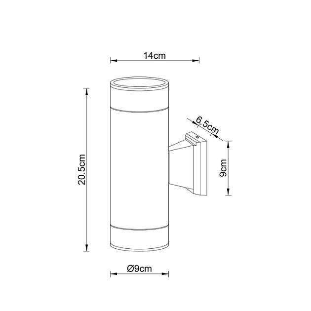 Уличный настенный светильник Arte Lamp Piautos A1913AL-2BK изображение 2 Уличный настенный светильник Arte Lamp Piautos A1913AL-2BK Фото № 2