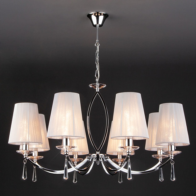 Подвесная люстра Eurosvet 60079/8 хром изображение 5 Подвесная люстра Eurosvet 60079/8 хром Фото № 5