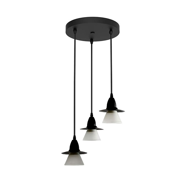 Подвесной светильник ЭкономСвет 18036/3BK WT изображение 1 Подвесной светильник ЭкономСвет 18036/3BK WT Фото № 1