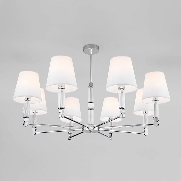 Потолочная люстра Eurosvet 60145/8 хром изображение 1 Потолочная люстра Eurosvet 60145/8 хром Фото № 1