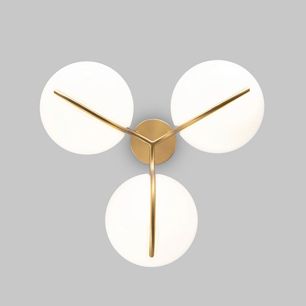 Подвесная светодиодная люстра Eurosvet Emisfero 50083/3 LED золото Фото № 4