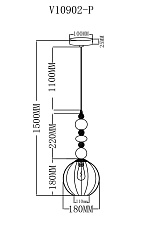 Подвесной светильник Moderli Charm V10902-P 1