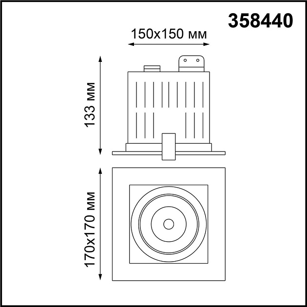 Встраиваемый светодиодный светильник Novotech Spot Gesso 358440 Фото № 2
