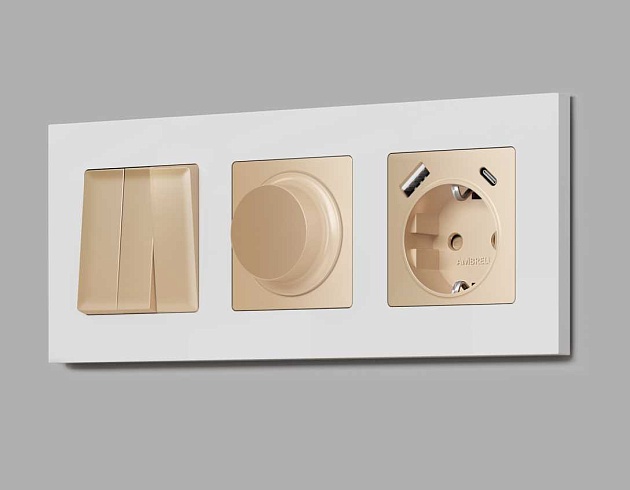 Лицевая панель диммера AMBRELLA VOLT AP6055 Фото № 2