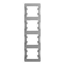 Рамка 4-постовая Systeme Electric Glossa алюминий GSL000308
