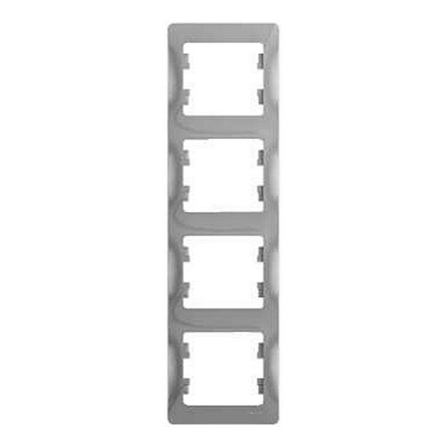 Рамка 4-постовая Systeme Electric Glossa алюминий GSL000308 Фото № 1