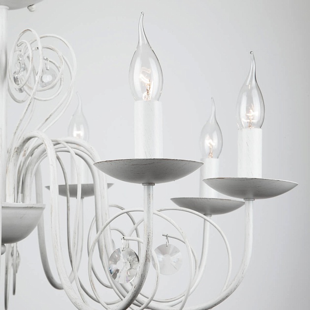 Подвесная люстра Eurosvet 60018/8 белый с золотом Фото № 3