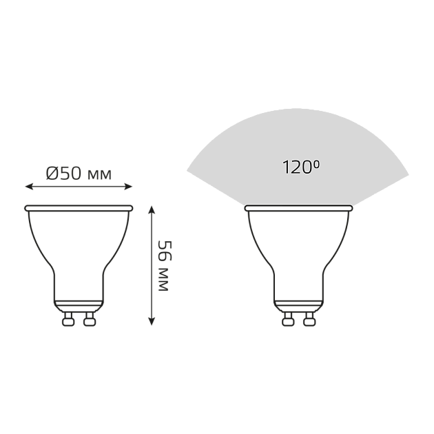 Лампа светодиодная Gauss GU10 11W 4100K матовая 13621 Фото № 3