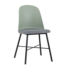 Кухонный стул Stool Group Shell с мягким сиденьем серо-зеленый 8336 greyish green 70077
