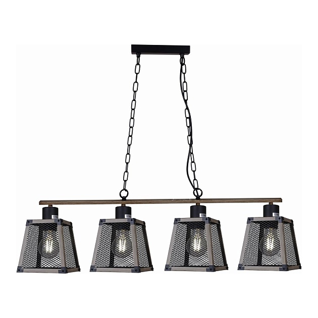 Подвесная люстра Illumico IL1006-4LL-05 BK Wood изображение 1 Подвесная люстра Illumico IL1006-4LL-05 BK Wood Фото № 1