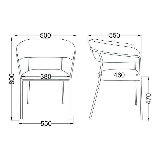 Кресло AksHome Geneva синий, велюр 62672 Фото № 2