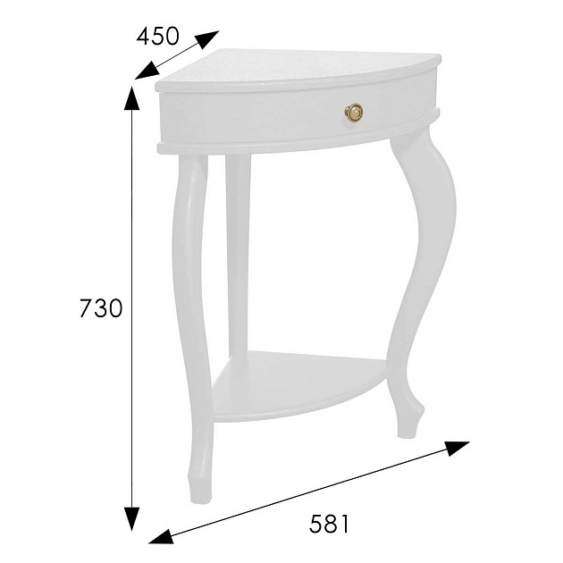 Консоль Мебелик Элегант Л 008530 Фото № 3