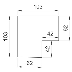 Угол профиля для натяжного потолока Denkirs Smart TR3041-AL 1