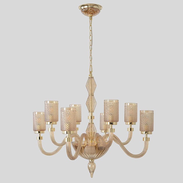 Подвесная люстра Crystal Lux SILVESTRO SP8 AMBER Фото № 3