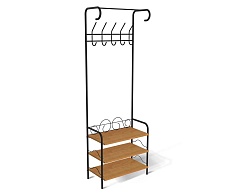 Гардеробная вешалка Sheffilton M-306 черный муар/бук 4030401901 3