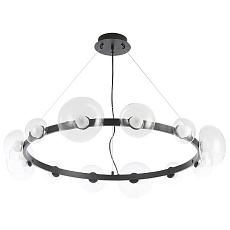 Подвесная светодиодная люстра Crystal Lux Bosque SP12 Black/Transparent