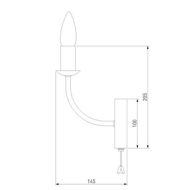 Бра Eurosvet Santi 60139/1 хром изображение 3 Бра Eurosvet Santi 60139/1 хром Фото № 3