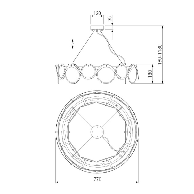 Подвесная люстра Bogates Galicia 354/8 Smart Фото № 2